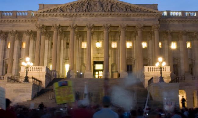 protesters outside supreme court