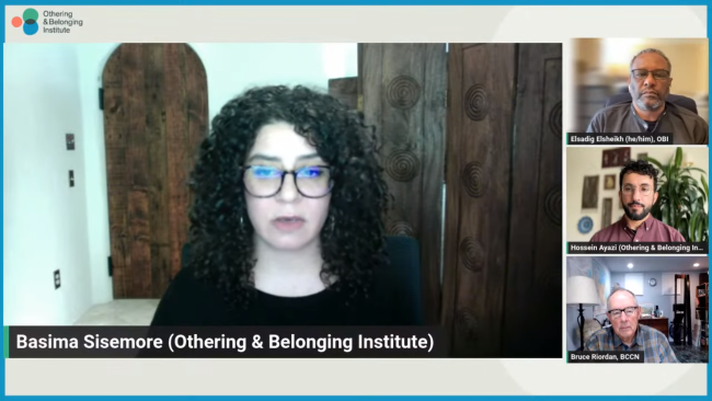Image grab showing panelists