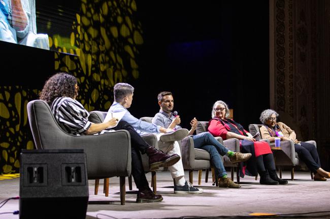 Panelists on stage